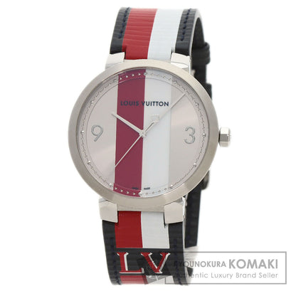 LOUIS VUITTON Tambour Slim Kim Jones Limited Watches Q1D Stainless Steel/Leather mens