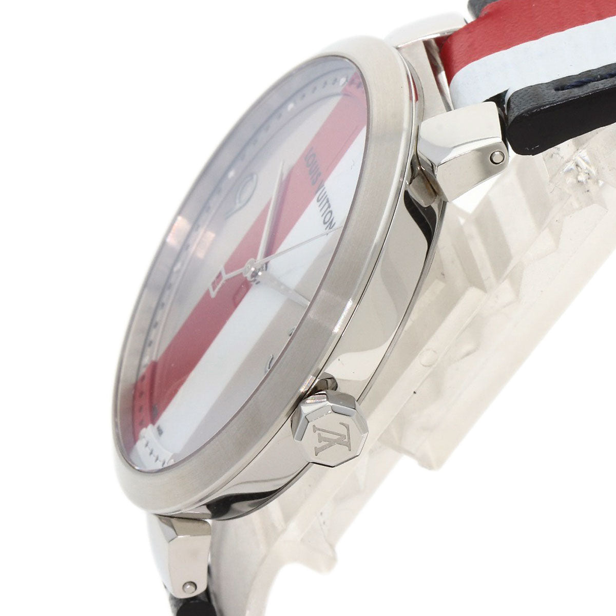 LOUIS VUITTON Tambour Slim Kim Jones Limited Watches Q1D Stainless Steel/Leather mens