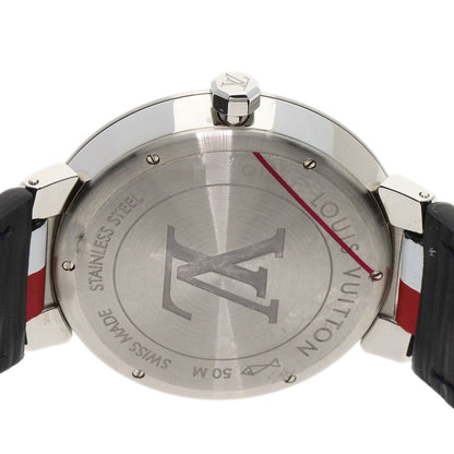 LOUIS VUITTON Tambour Slim Kim Jones Limited Watches Q1D Stainless Steel/Leather mens