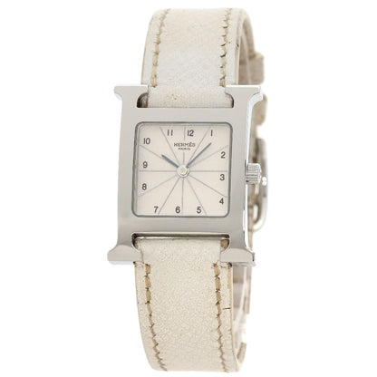 HERMES H watch Watches HH1.210 Stainless Steel/Leather Ladies