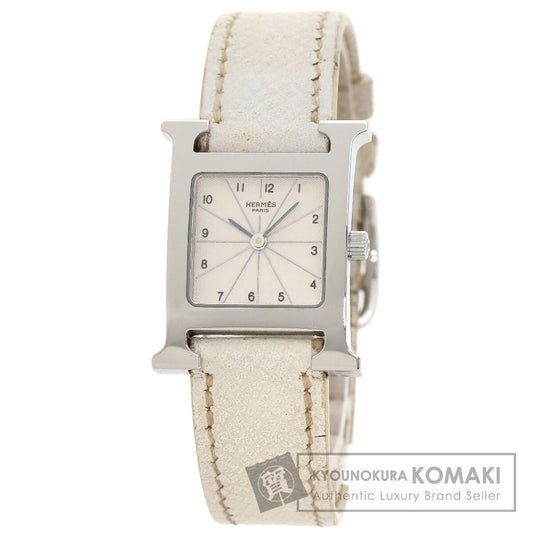 HERMES H watch Watches HH1.210 Stainless Steel/Leather Ladies