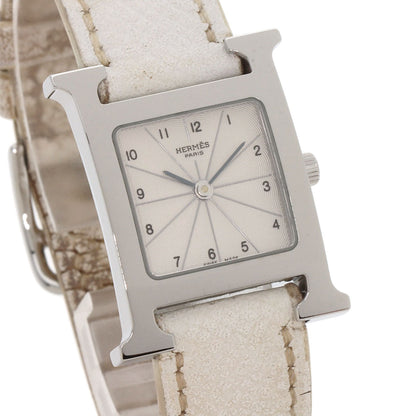 HERMES H watch Watches HH1.210 Stainless Steel/Leather Ladies