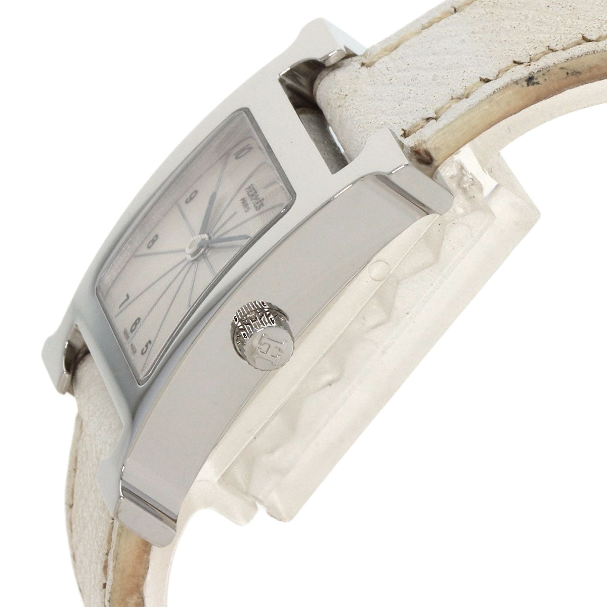 HERMES H watch Watches HH1.210 Stainless Steel/Leather Ladies