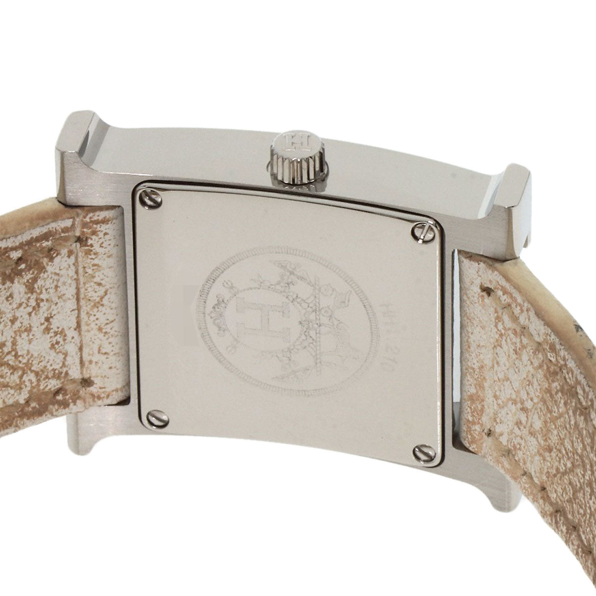 HERMES H watch Watches HH1.210 Stainless Steel/Leather Ladies