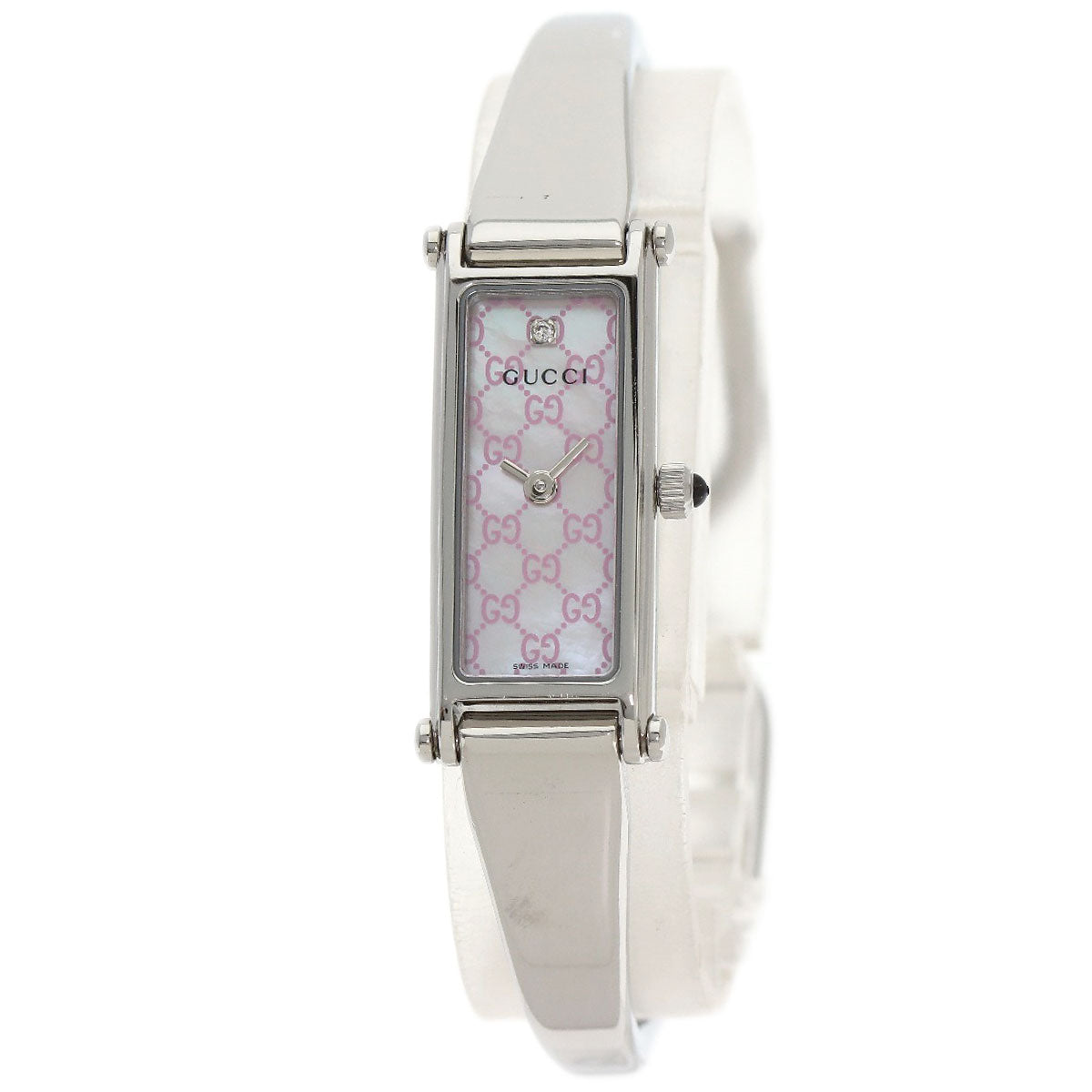 GUCCI 1P Diamond Watches 1500L Stainless Steel/Stainless Steel Ladies