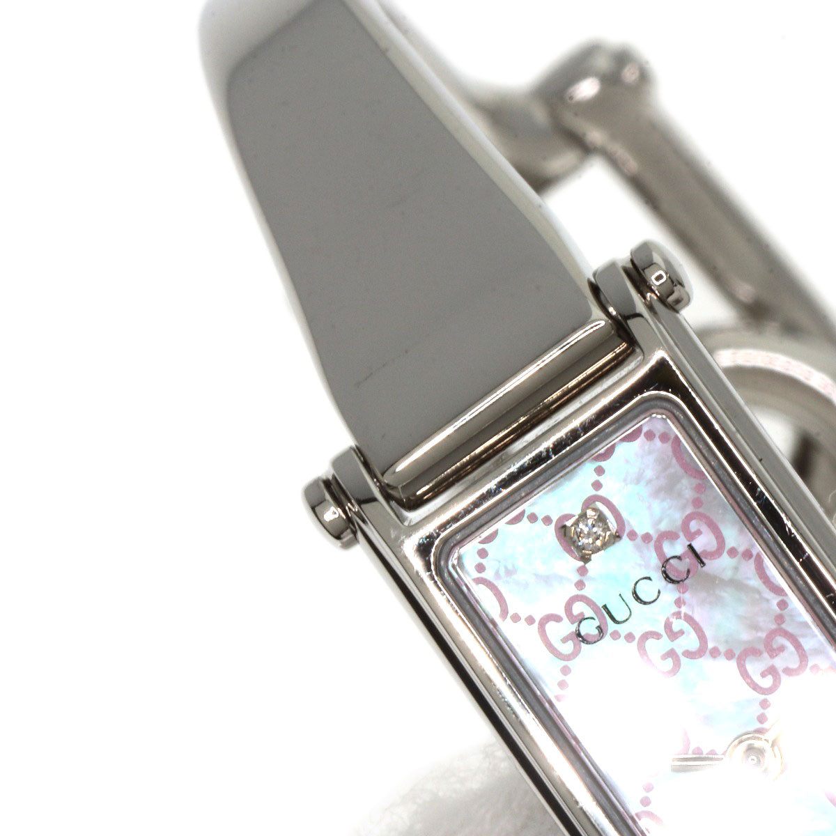 GUCCI 1P Diamond Watches 1500L Stainless Steel/Stainless Steel Ladies