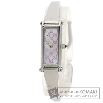 GUCCI 1P Diamond Watches 1500L Stainless Steel/Stainless Steel Ladies