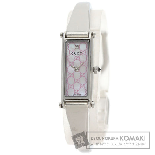 GUCCI 1P Diamond Watches 1500L Stainless Steel/Stainless Steel Ladies