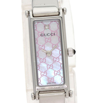 GUCCI 1P Diamond Watches 1500L Stainless Steel/Stainless Steel Ladies
