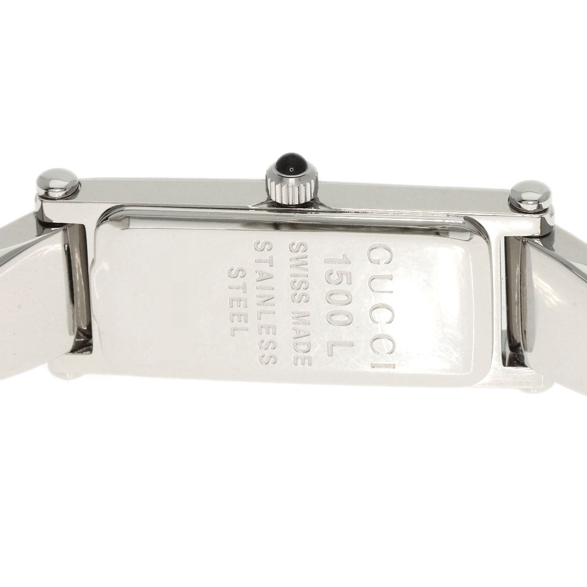 GUCCI 1P Diamond Watches 1500L Stainless Steel/Stainless Steel Ladies