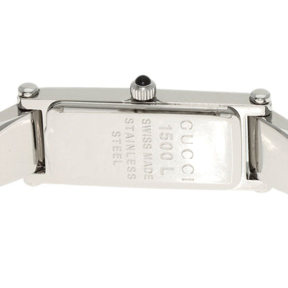 GUCCI 1P Diamond Watches 1500L Stainless Steel/Stainless Steel Ladies