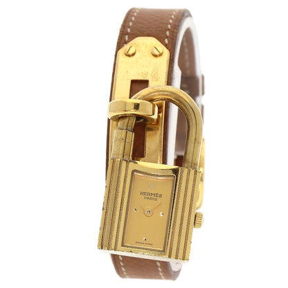 HERMES Kelly watch Watches Gold Plated/Leather Ladies