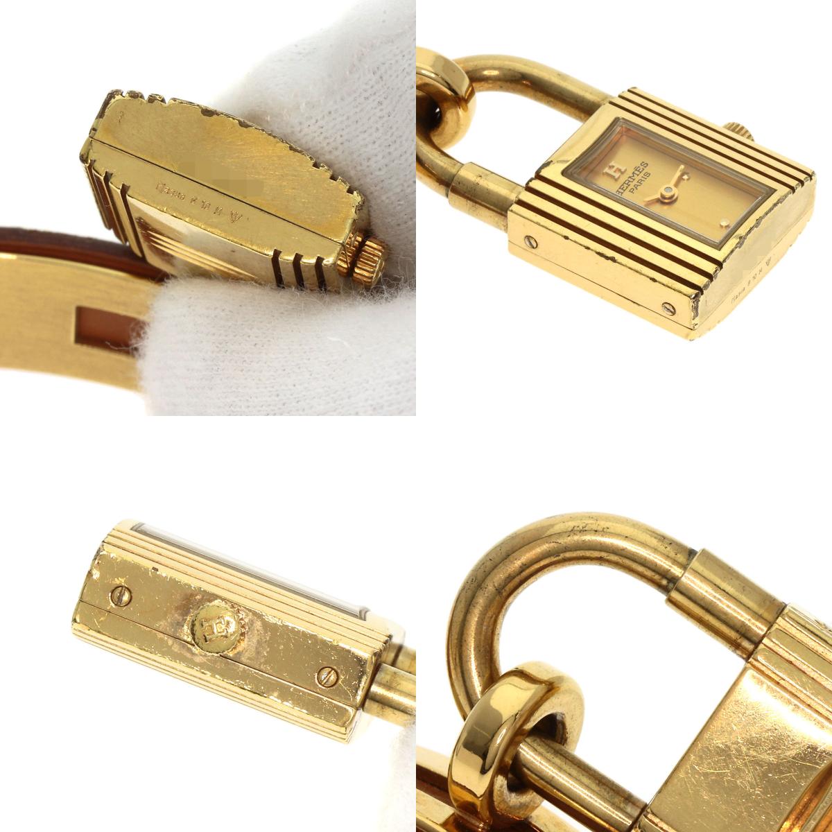 HERMES Kelly watch Watches Gold Plated/Leather Ladies