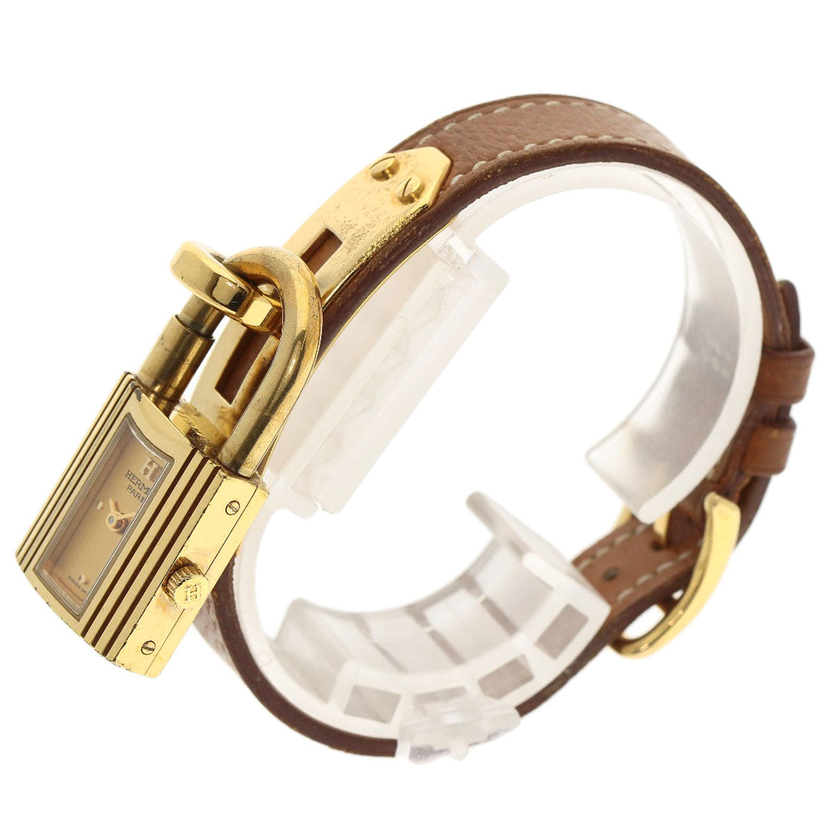 HERMES Kelly watch Watches Gold Plated/Leather Ladies