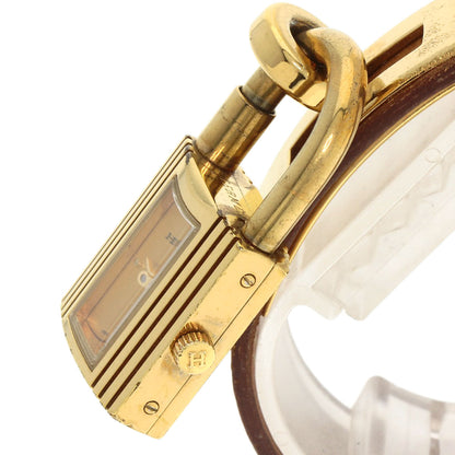 HERMES Kelly watch Watches Gold Plated/Leather Ladies