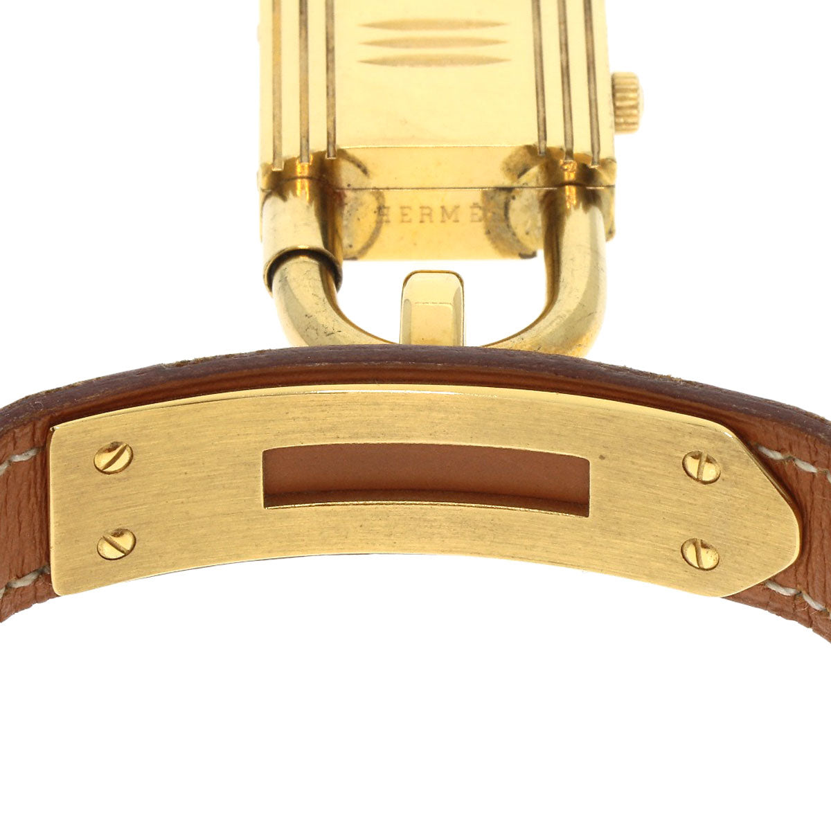 HERMES Kelly watch Watches Gold Plated/Leather Ladies