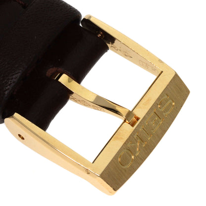SEIKO Chariot Watches 2220-0180 K18 Yellow Gold/Leather mens