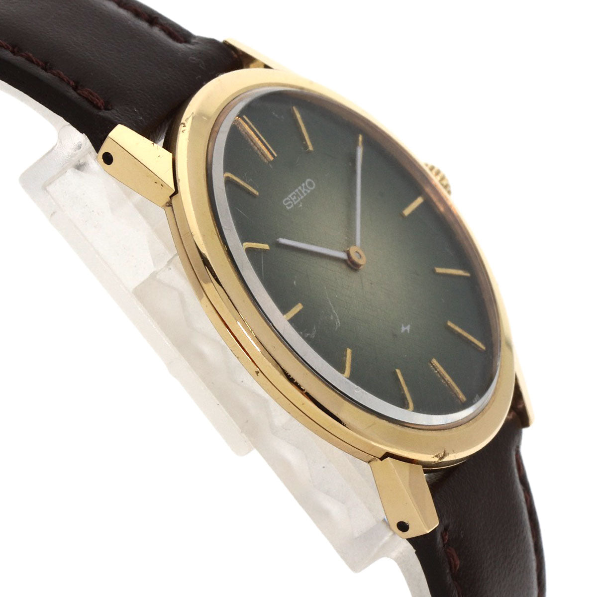 SEIKO Chariot Watches 2220-0180 K18 Yellow Gold/Leather mens