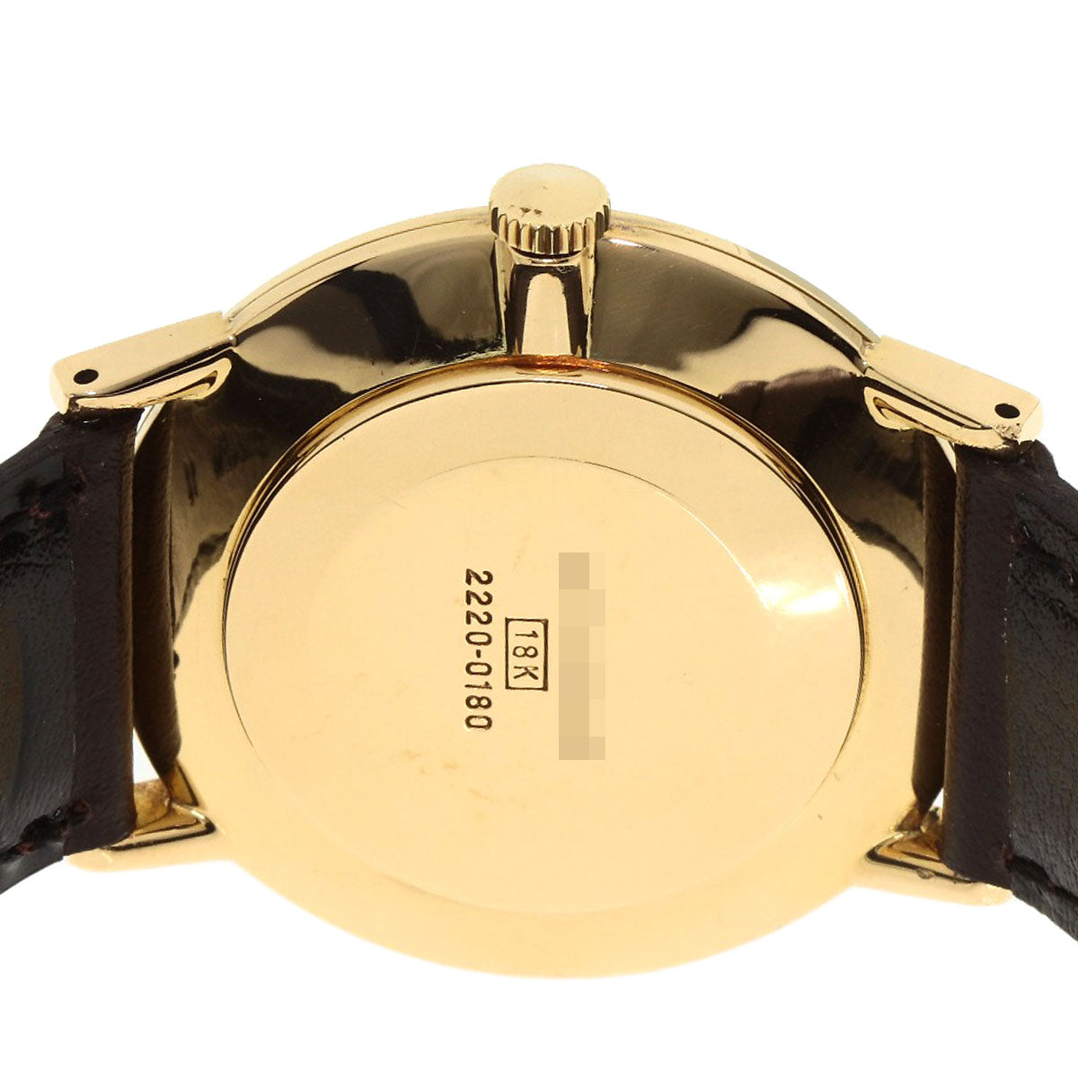 SEIKO Chariot Watches 2220-0180 K18 Yellow Gold/Leather mens