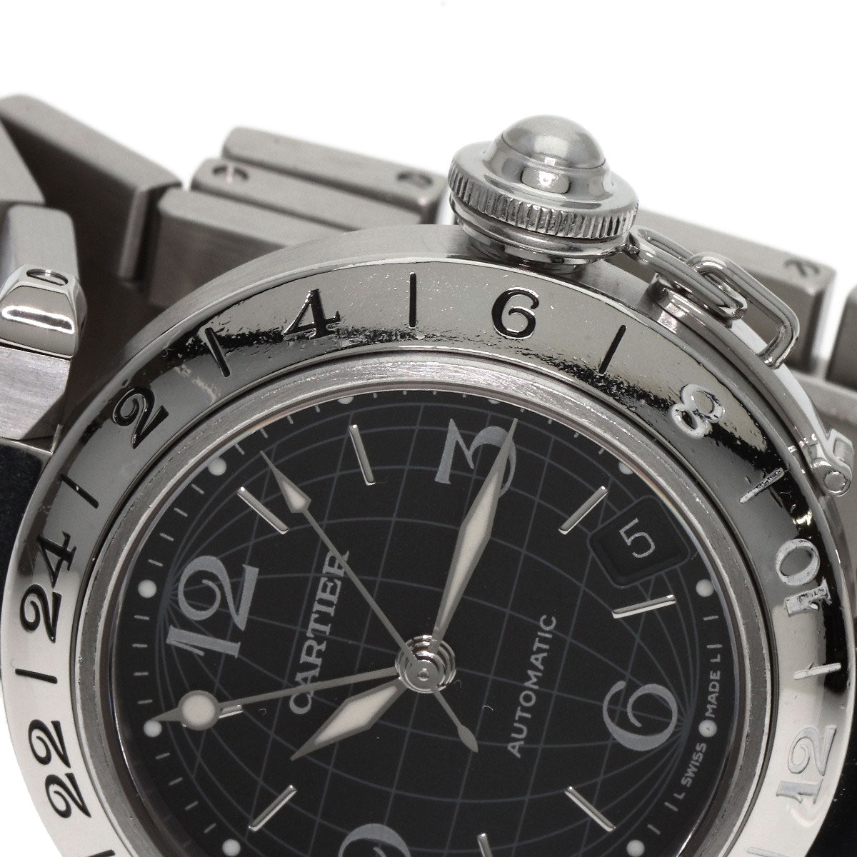 CARTIER Cartier Pasha C Meridian Watches W31079M7 Stainless Steel/Stainless Steel mens