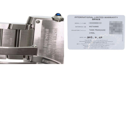 CARTIER Tank francaise SM Watches WSTA0065 Stainless Steel/Stainless Steel Ladies