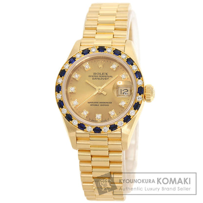 ROLEX Datejust Sapphire Diamond Watches 69198SA K18 Yellow Gold/18K Yellow Gold Ladies