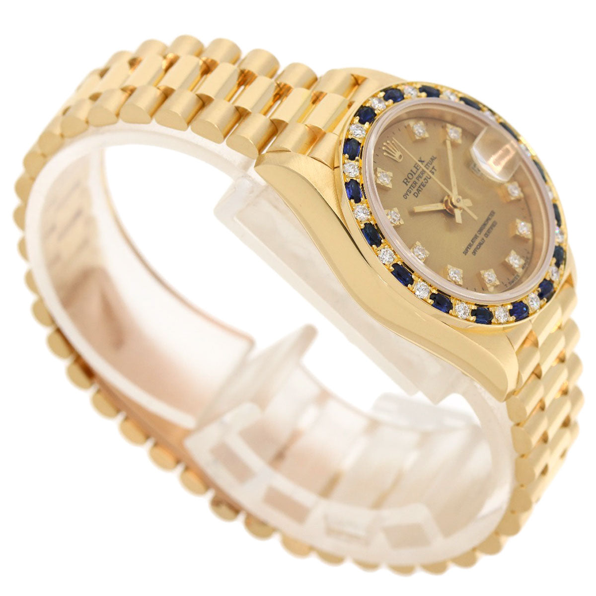 ROLEX Datejust Sapphire Diamond Watches 69198SA K18 Yellow Gold/18K Yellow Gold Ladies