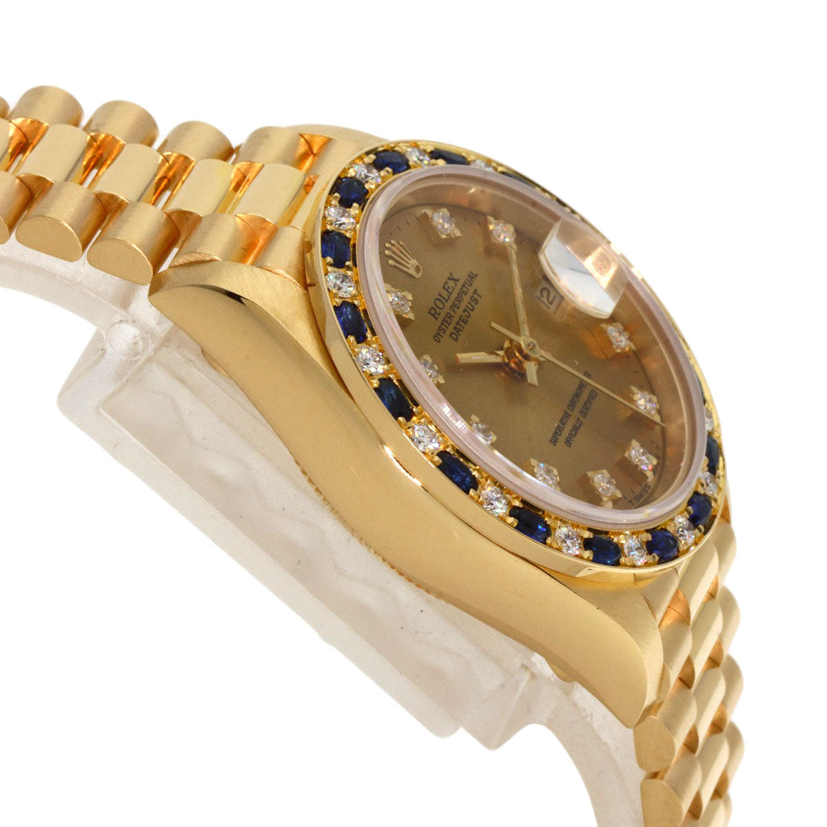 ROLEX Datejust Sapphire Diamond Watches 69198SA K18 Yellow Gold/18K Yellow Gold Ladies