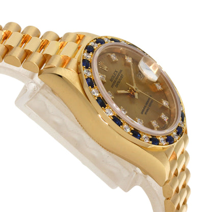 ROLEX Datejust Sapphire Diamond Watches 69198SA K18 Yellow Gold/18K Yellow Gold Ladies