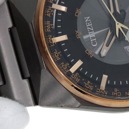 CITIZEN Eco Drive Satellite Wave Watches F100-T021425 CC2004-59E Titanium/Titanium mens