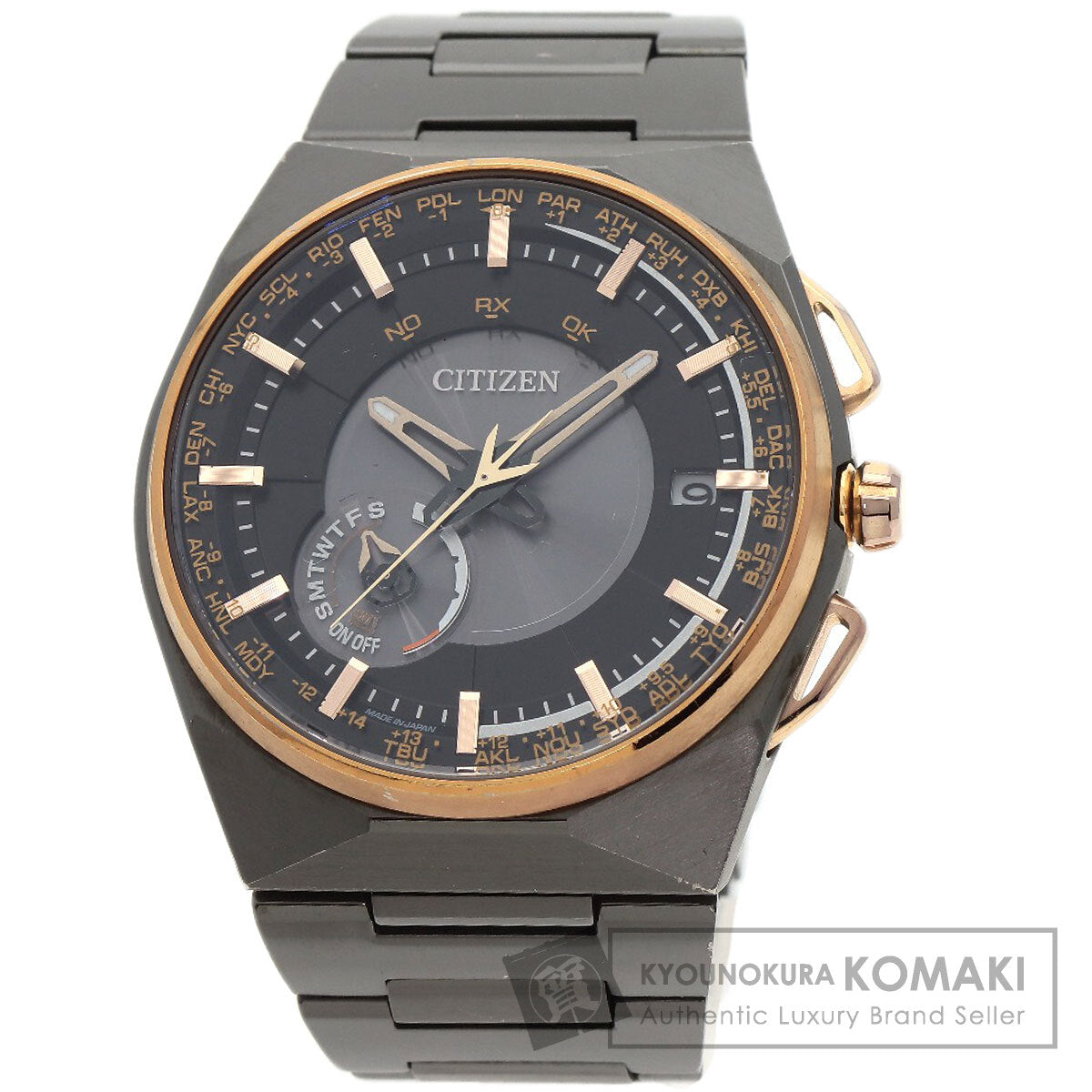 CITIZEN Eco Drive Satellite Wave Watches F100-T021425 CC2004-59E Titanium/Titanium mens