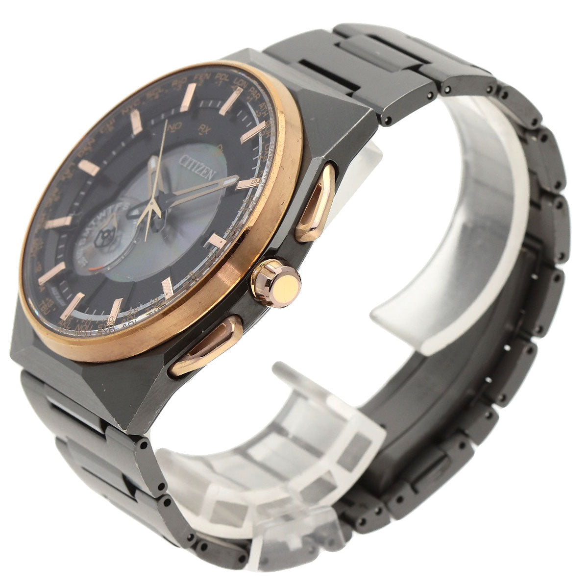 CITIZEN Eco Drive Satellite Wave Watches F100-T021425 CC2004-59E Titanium/Titanium mens