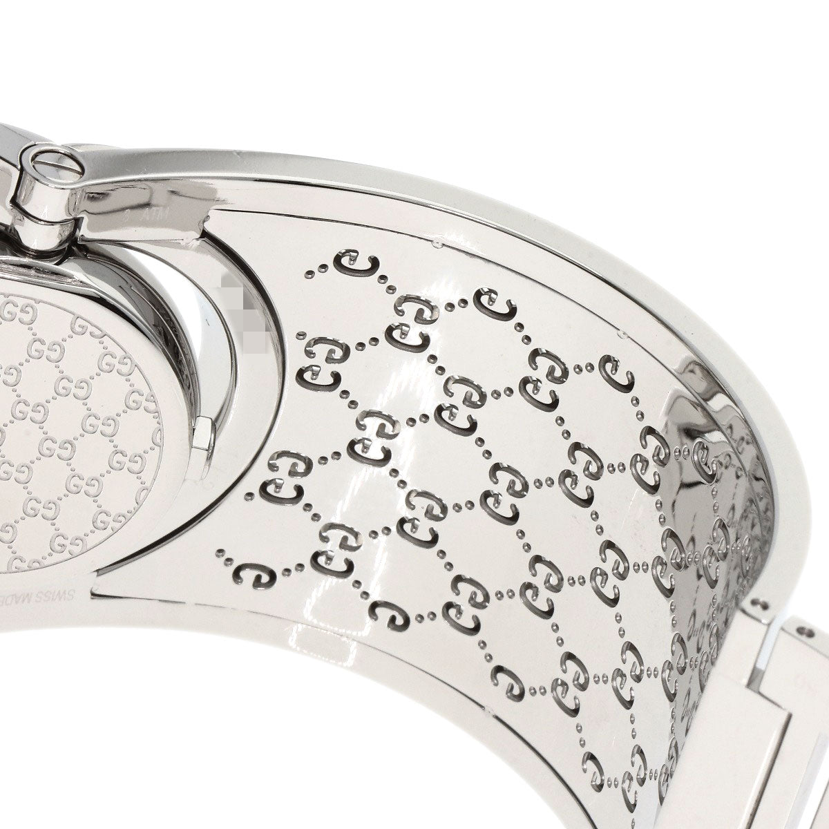 GUCCI Twirl Wide Bangle Watches YA112 Stainless Steel/Stainless Steel Ladies
