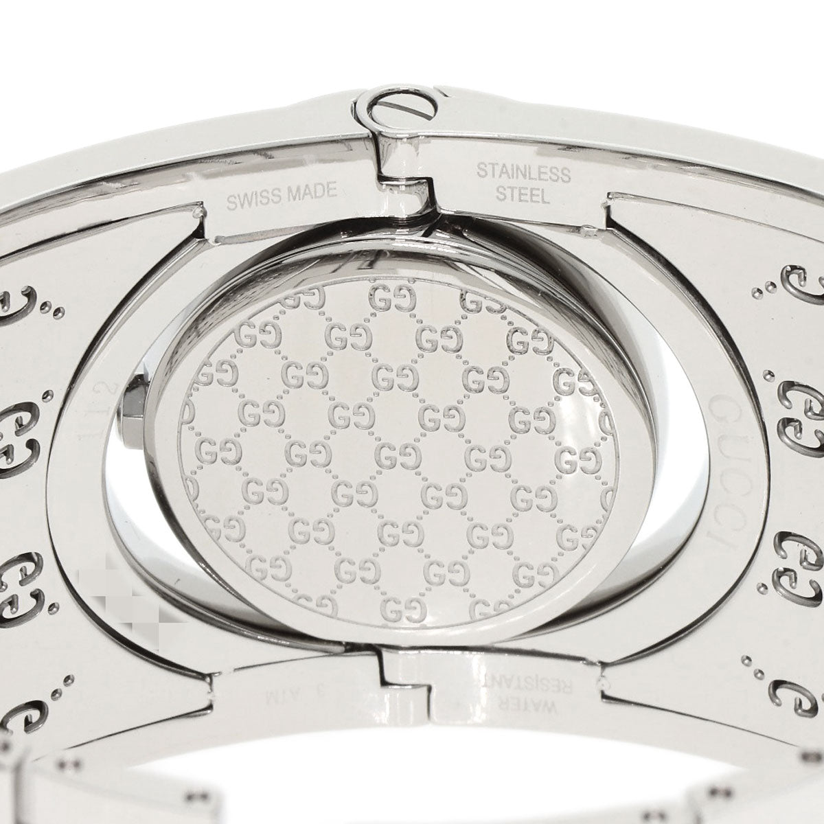 GUCCI Twirl Wide Bangle Watches YA112 Stainless Steel/Stainless Steel Ladies