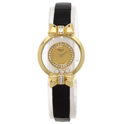 Chopard Happy diamond ribbon 20/5334 Watches 20/5334 K18 Yellow Gold/Leather Ladies
