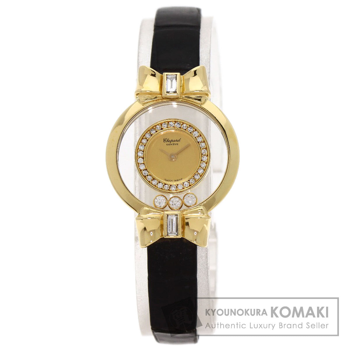 Chopard Happy diamond ribbon 20/5334 Watches 20/5334 K18 Yellow Gold/Leather Ladies