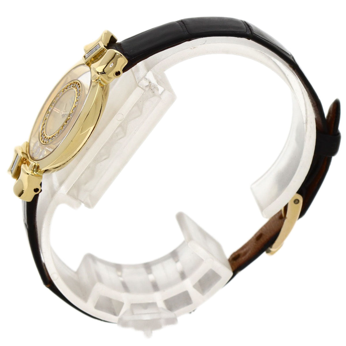 Chopard Happy diamond ribbon 20/5334 Watches 20/5334 K18 Yellow Gold/Leather Ladies