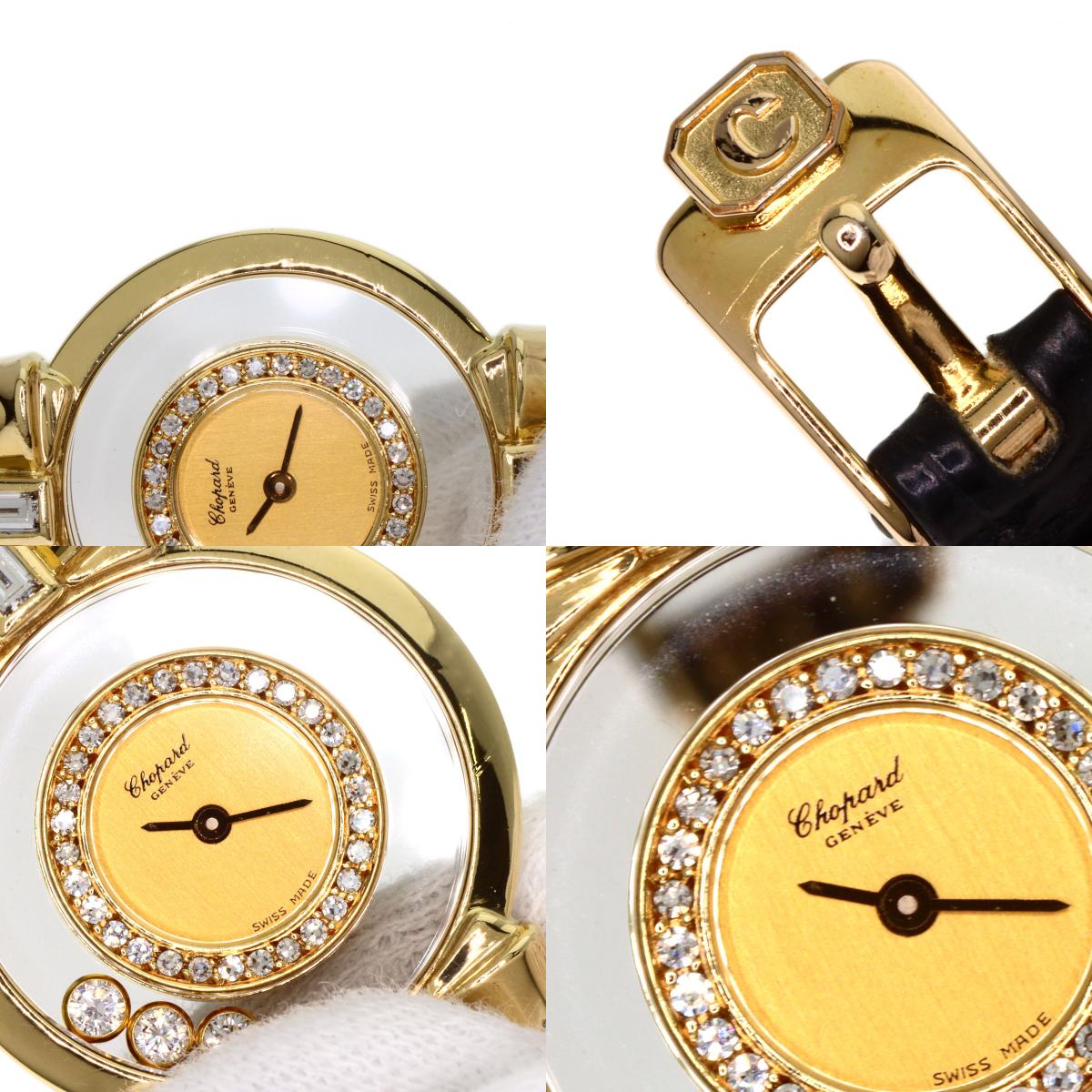 Chopard Happy diamond ribbon 20/5334 Watches 20/5334 K18 Yellow Gold/Leather Ladies
