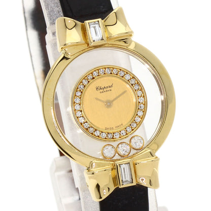 Chopard Happy diamond ribbon 20/5334 Watches 20/5334 K18 Yellow Gold/Leather Ladies