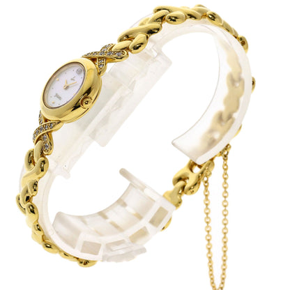 TASAKI Round Face Diamond Watches 1E20-2200 18K/Gold Plated Ladies