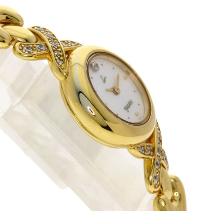 TASAKI Round Face Diamond Watches 1E20-2200 18K/Gold Plated Ladies