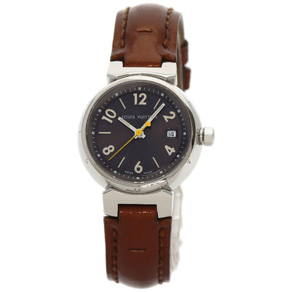 LOUIS VUITTON Tambour Watches Q1211 Stainless Steel/Leather Ladies