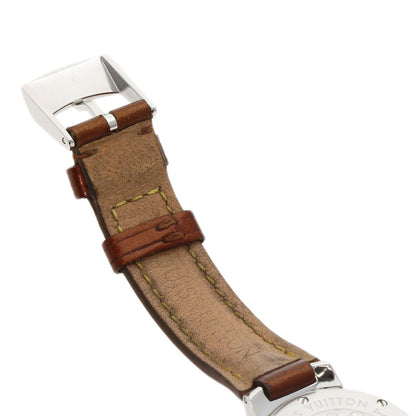 LOUIS VUITTON Tambour Watches Q1211 Stainless Steel/Leather Ladies