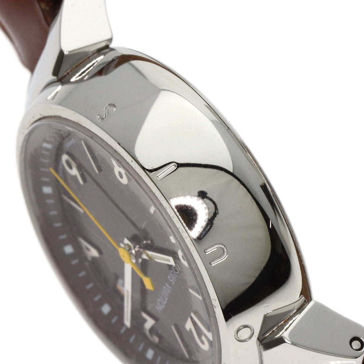 LOUIS VUITTON Tambour Watches Q1211 Stainless Steel/Leather Ladies