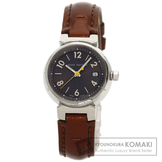 LOUIS VUITTON Tambour Watches Q1211 Stainless Steel/Leather Ladies