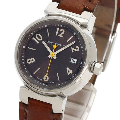 LOUIS VUITTON Tambour Watches Q1211 Stainless Steel/Leather Ladies