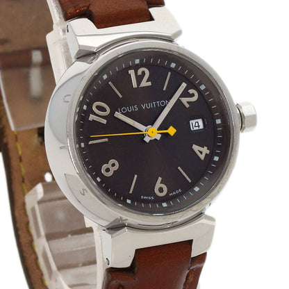 LOUIS VUITTON Tambour Watches Q1211 Stainless Steel/Leather Ladies