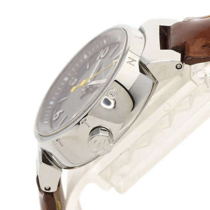 LOUIS VUITTON Tambour Watches Q1211 Stainless Steel/Leather Ladies
