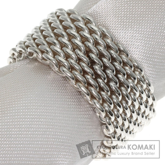 TIFFANY&Co. Somerset mesh Ring Silver Ladies [Used]
