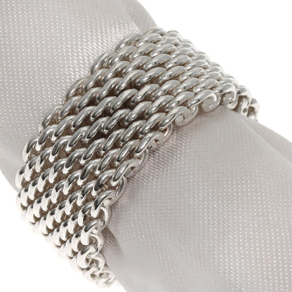 TIFFANY&Co. Somerset mesh Ring Silver Ladies [Used]